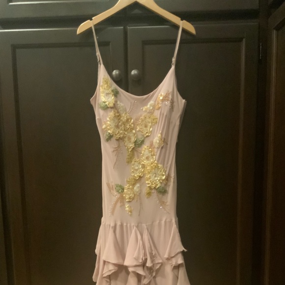 Silk dress with stunning hand application - Picture 1 of 3